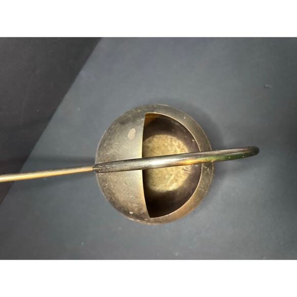 Large Vintage Smith & Hawken Art Deco Round Brass Watering Can Turkey - 16" Long - Picture 3 of 5